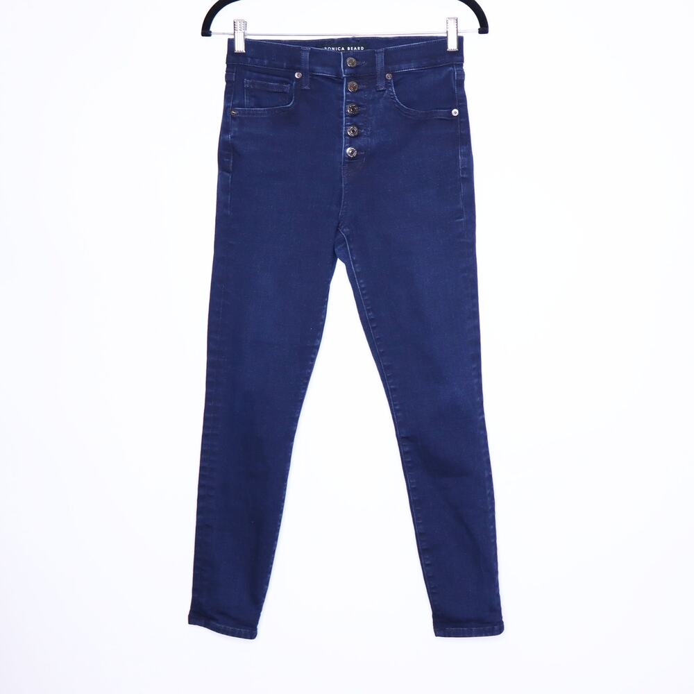 VERONICA BEARD Debbie Ankle Skinny Jean High Rise Button Fly Casual Women's 28